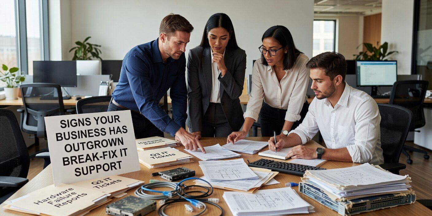 Signs Your Business Has Outgrown Break Fix IT Support Featured Image Learn the key warning signs that your growing business has outgrown break-fix IT support and needs a more proactive approach to technology management.
