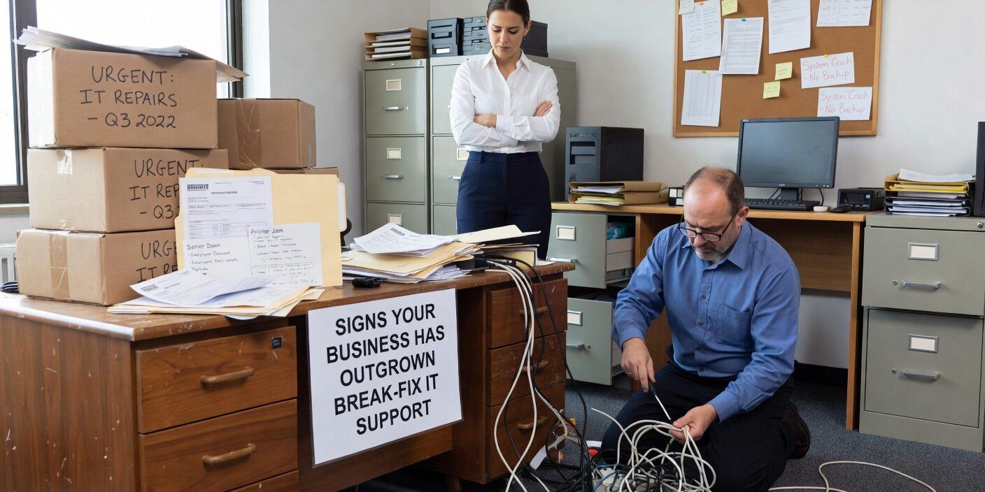 Signs Your Business Has Outgrown Break-Fix IT Support Featured Image Discover the key indicators that your growing business has outgrown reactive break-fix IT support and needs proactive managed services.