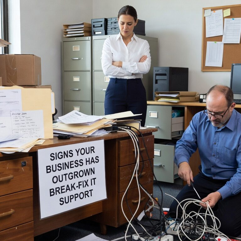 Discover the key indicators that your growing business has outgrown reactive break-fix IT support and needs proactive managed services.