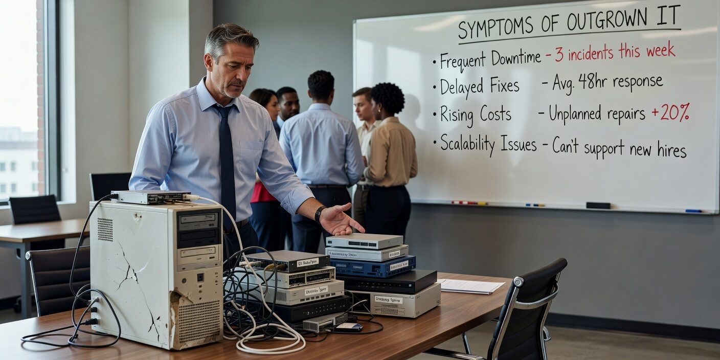 Signs Your Business Has Outgrown Break Fix IT Support Featured Image Learn the key signs your business has outgrown break-fix IT support, from productivity losses to security risks, and when to consider managed IT services.