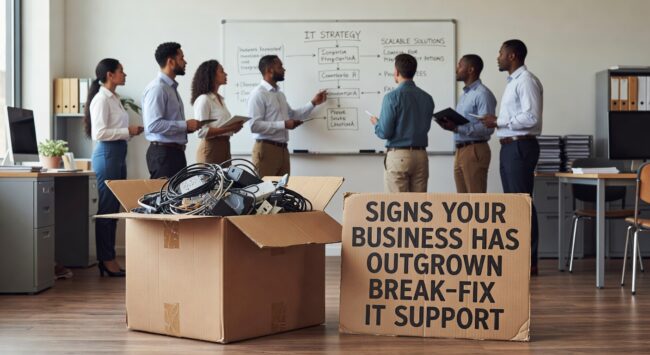 Discover the key warning signs that indicate your business has outgrown reactive break-fix IT support and needs proactive managed IT services.