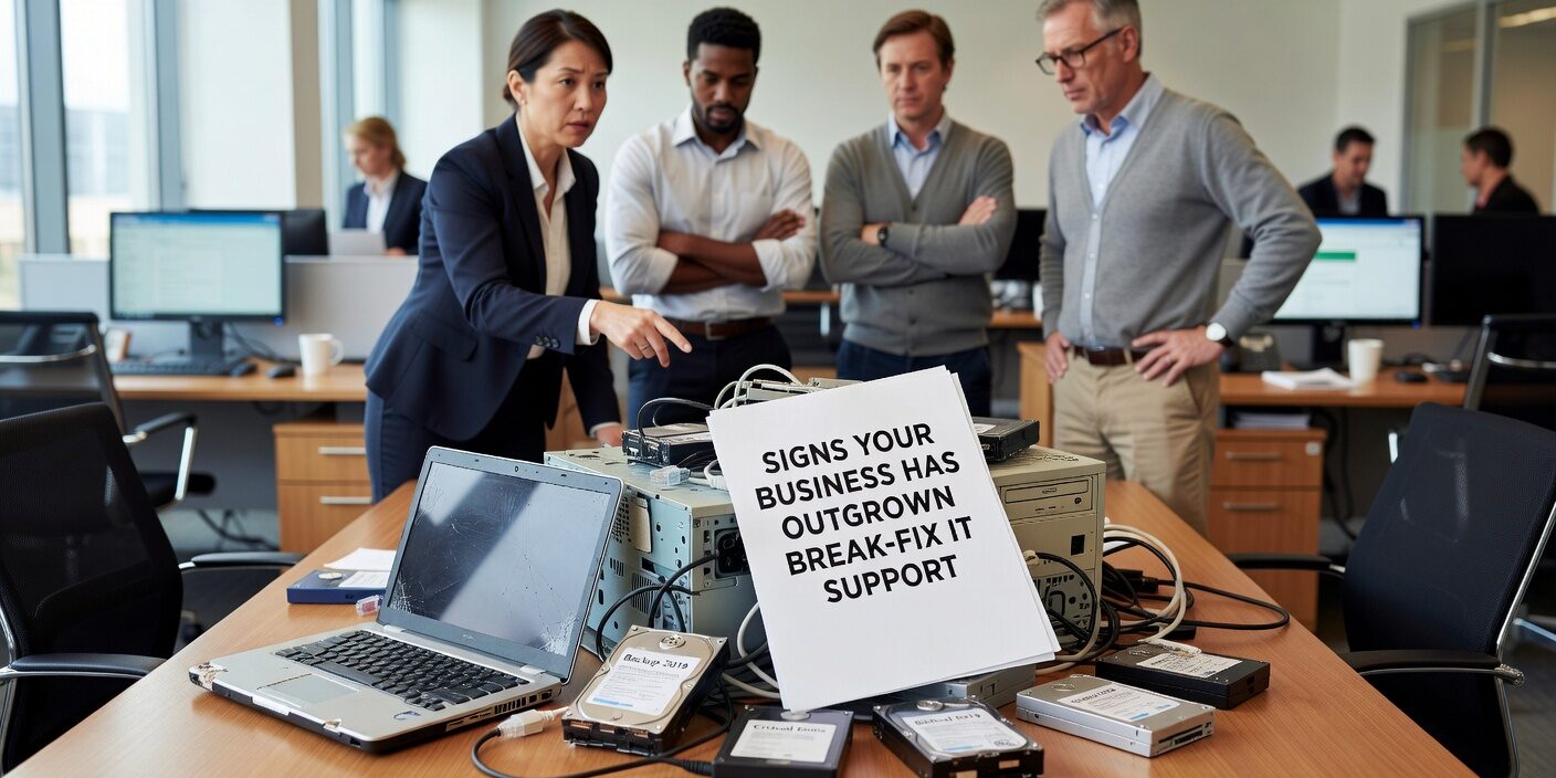 Signs Your Business Has Outgrown Break Fix IT Support Featured Image Learn the key warning signs that your growing business has outgrown break-fix IT support and needs proactive managed services for better reliability.