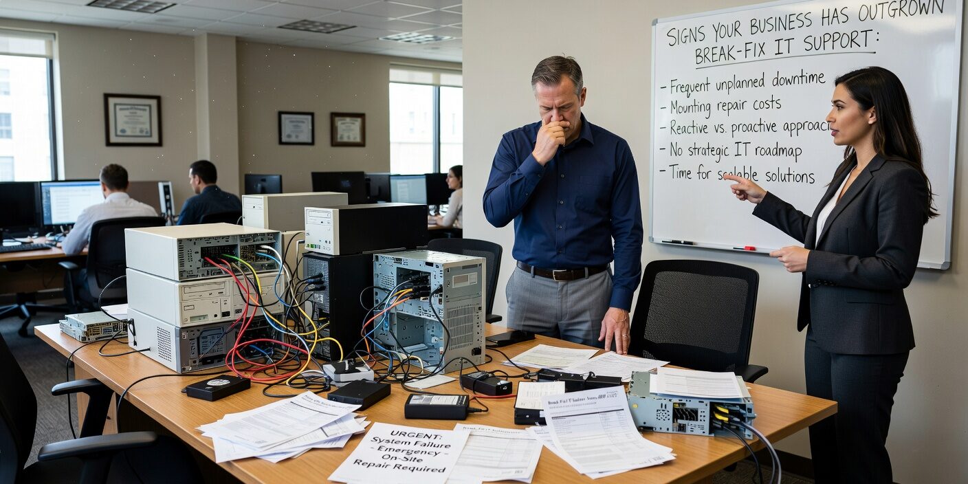 Learn the warning signs that indicate your growing business has outgrown break-fix IT support and needs a more proactive approach to technology.