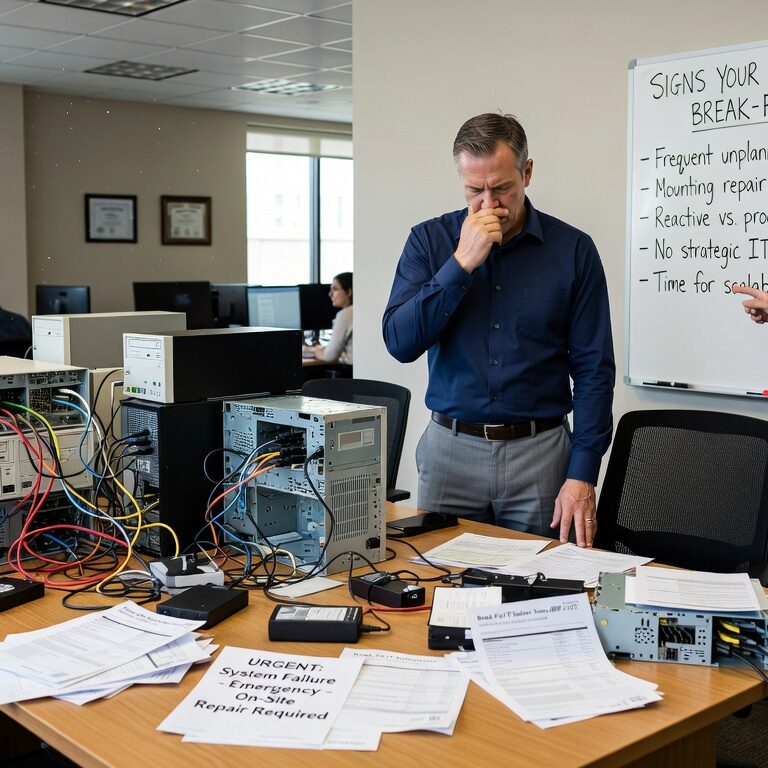 Signs Your Business Has Outgrown Break Fix IT Support Featured Image Learn the warning signs that indicate your growing business has outgrown break-fix IT support and needs a more proactive approach to technology.