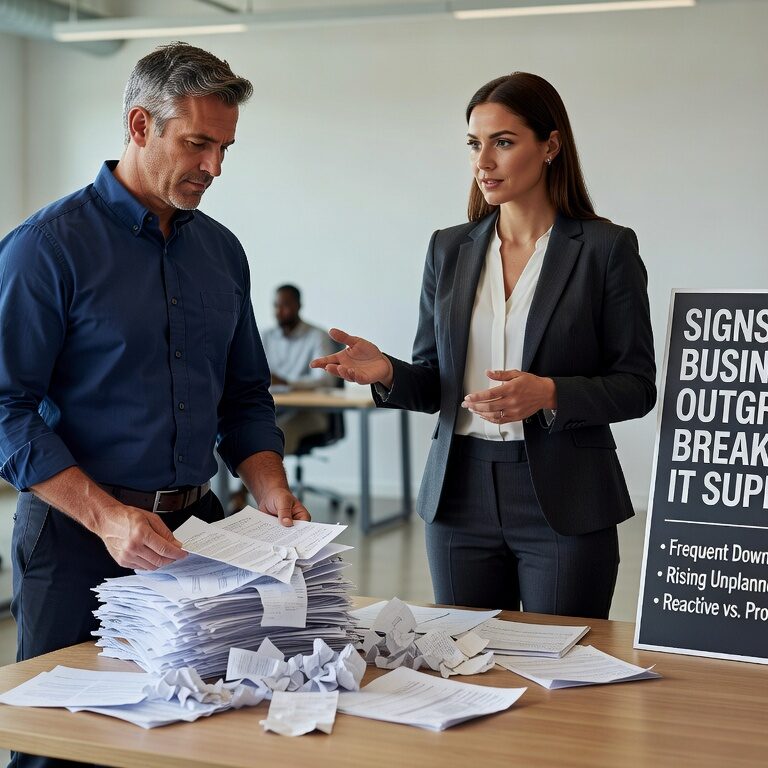 Signs Your Business Has Outgrown Break Fix IT Support Featured Image Discover the key warning signs that your business has outgrown break-fix IT support, from recurring downtime to unpredictable costs and security gaps.