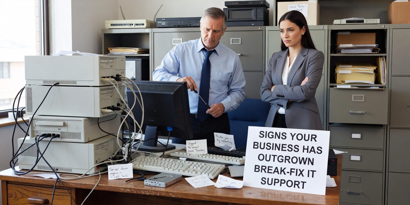 Signs Your Business Has Outgrown Break-Fix IT Support Featured Image Discover key warning signs that your growing business needs proactive IT management instead of reactive break-fix support for better reliability and costs.