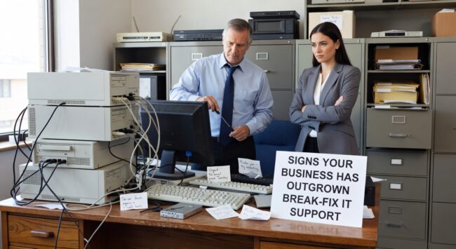 Signs Your Business Has Outgrown Break-Fix IT Support Featured Image Discover key warning signs that your growing business needs proactive IT management instead of reactive break-fix support for better reliability and costs.