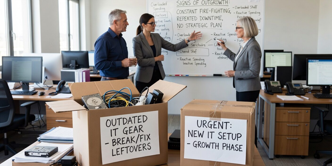 Discover the key warning signs that your business has outgrown break-fix IT support and needs proactive managed services for reliable operations.