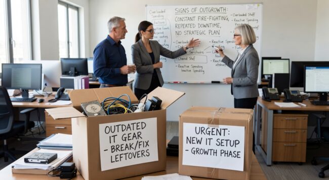 Discover the key warning signs that your business has outgrown break-fix IT support and needs proactive managed services for reliable operations.