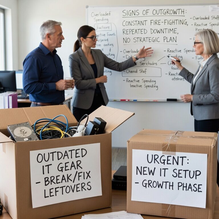Discover the key warning signs that your business has outgrown break-fix IT support and needs proactive managed services for reliable operations.
