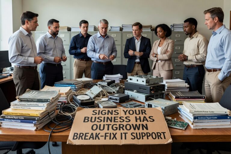 Signs Your Business Has Outgrown Break Fix IT Support Featured Image Learn the key warning signs your business has outgrown break-fix IT support, from unpredictable costs to frequent downtime and security gaps.