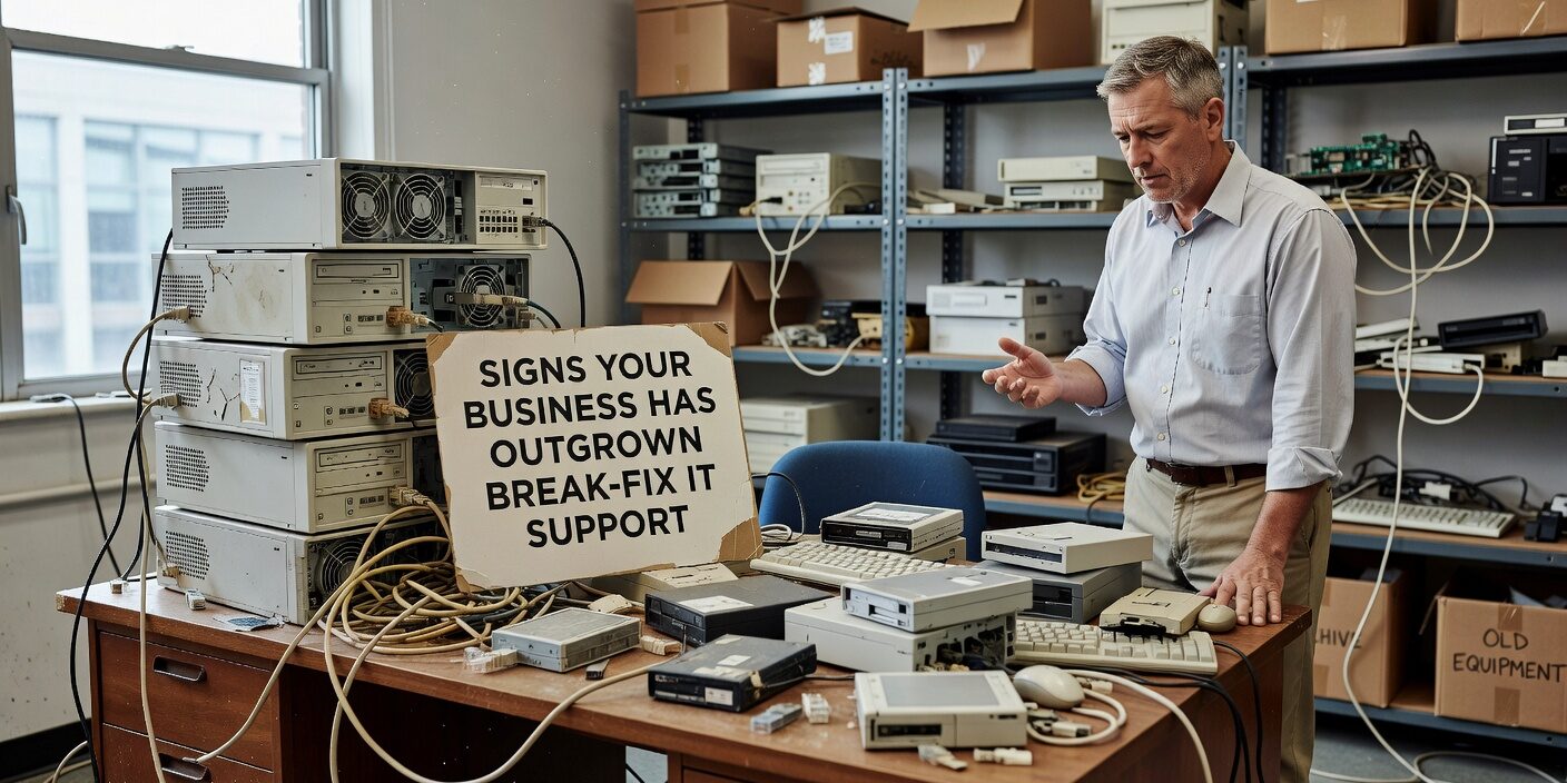 Signs Your Business Has Outgrown Break Fix IT Support Featured Image Discover the key warning signs that indicate your growing business has outgrown break fix IT support and needs a more strategic approach.