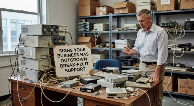 Discover the key warning signs that indicate your growing business has outgrown break fix IT support and needs a more strategic approach.