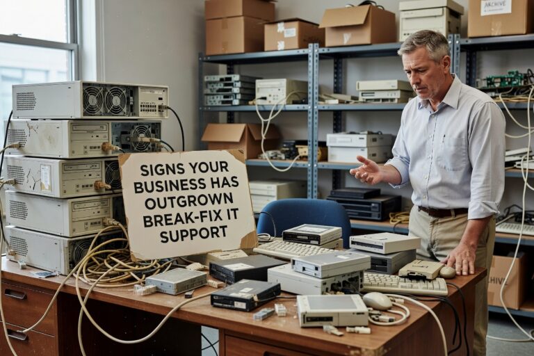Signs Your Business Has Outgrown Break Fix IT Support Featured Image Discover the key warning signs that indicate your growing business has outgrown break fix IT support and needs a more strategic approach.