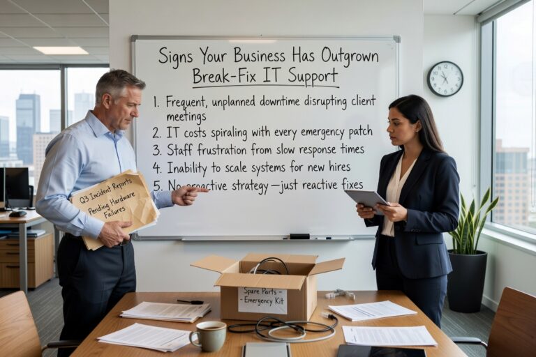 Learn the warning signs that your business has outgrown break-fix IT support, from unpredictable costs to recurring downtime and security gaps.