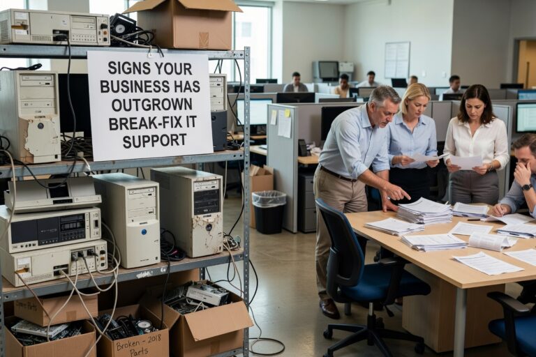 Learn the key indicators that show when growing businesses need to move beyond break-fix IT support to managed services for better reliability and growth.