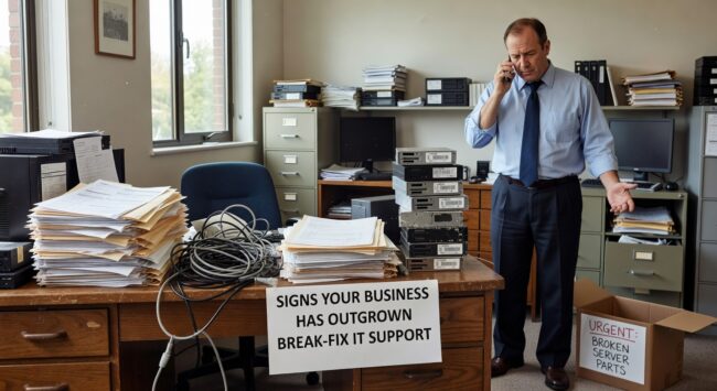 Discover key indicators that your growing business needs proactive IT management instead of reactive break-fix support for better operations and growth.