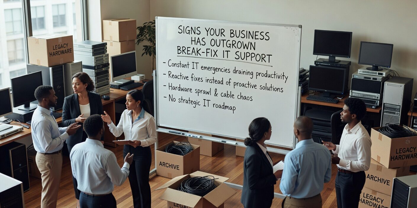Discover the key indicators that your growing business needs proactive IT management instead of break-fix support to maintain productivity and growth.