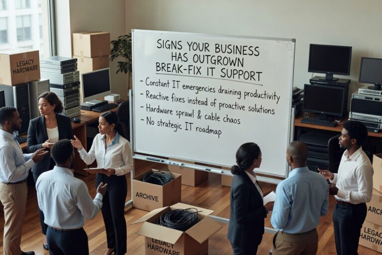 Discover the key indicators that your growing business needs proactive IT management instead of break-fix support to maintain productivity and growth.