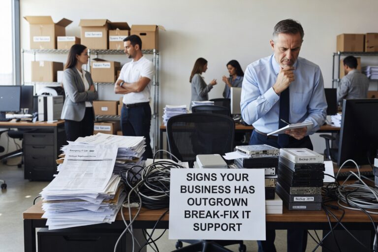 Learn the key warning signs that indicate your growing business needs proactive IT management instead of reactive break-fix support for better operations.