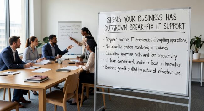 Learn the hidden costs of break-fix IT support and key indicators your business needs proactive managed services for better reliability and cost control.