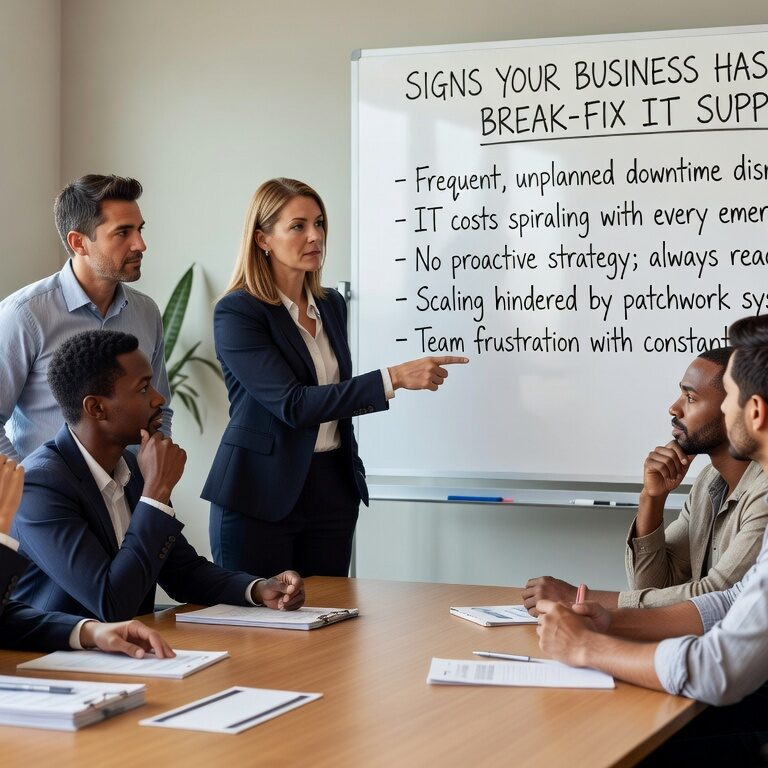 Learn the key warning signs that indicate your business has outgrown break-fix IT support and needs a more strategic approach to technology management.