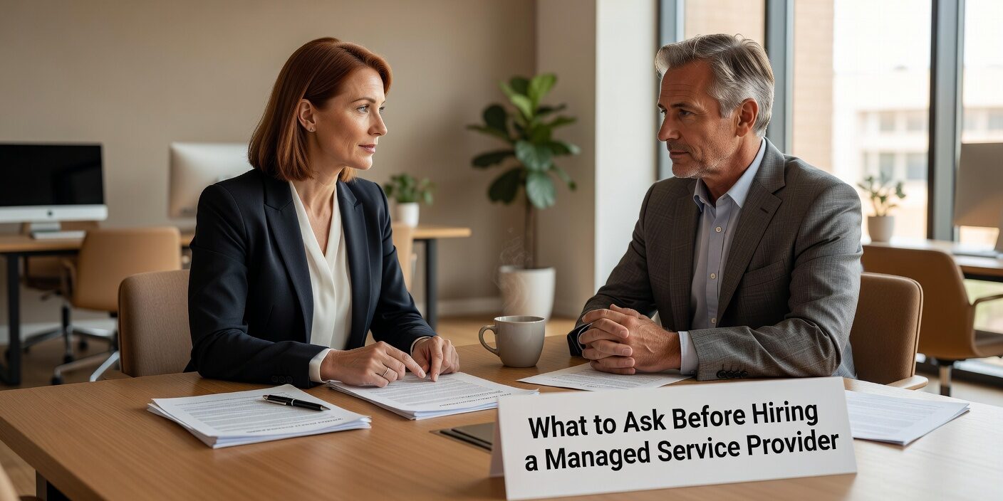 What to Ask Before Hiring a Managed Service Provider Featured Image Essential questions to ask before hiring a managed service provider. Get the right IT support partner for your business with this practical evaluation guide.