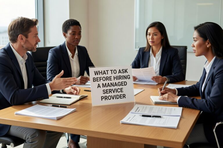 What to Ask Before Hiring a Managed Service Provider Featured Image Essential questions to ask IT support providers before switching. Get transparent pricing, SLA guarantees, security practices, and transition plans.