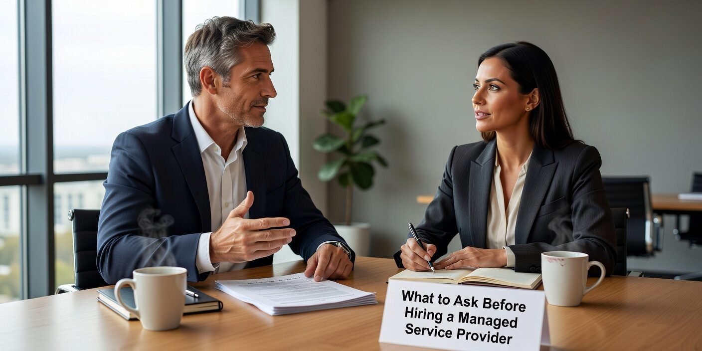 Essential questions to ask when evaluating managed service providers. Learn what to ask about cybersecurity, SLAs, pricing, and support quality.