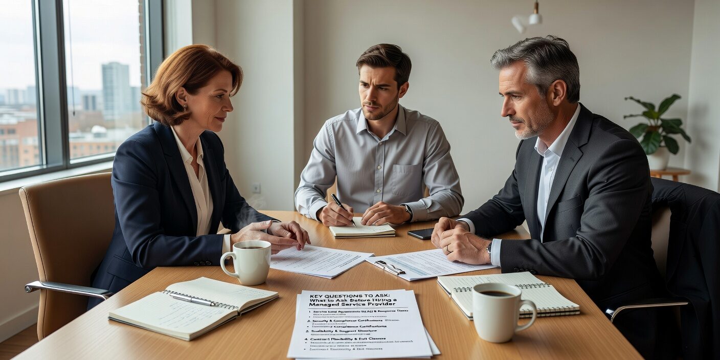 Essential questions to ask when evaluating managed service providers. Get transparent answers on support, security, pricing and expertise before making your decision.