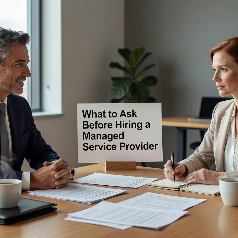 What to Ask Before Hiring a Managed Service Provider Featured Image Essential questions to ask when evaluating IT service providers. Learn what to verify about response times, security, pricing, and qualifications before signing.