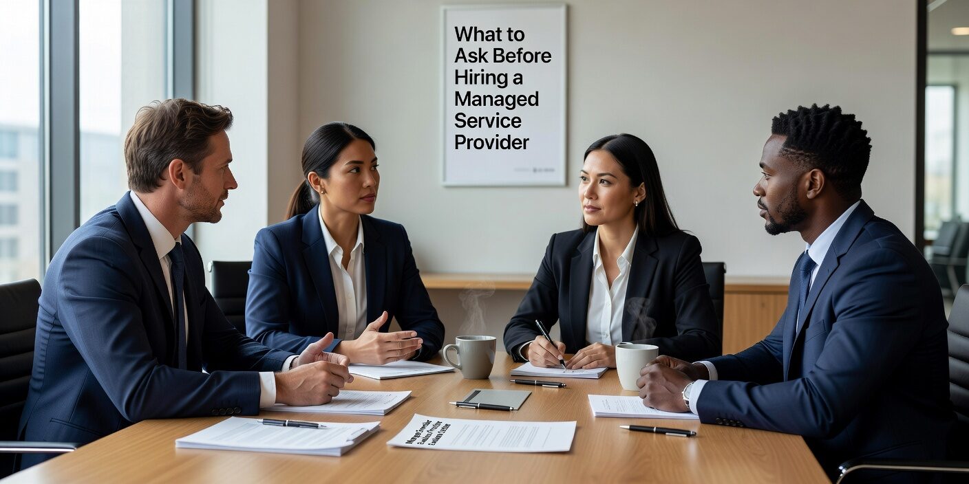 What to Ask Before Hiring a Managed Service Provider Featured Image Essential questions to ask managed service providers before signing contracts. Learn what to evaluate for SLAs, security, pricing, and ongoing support.