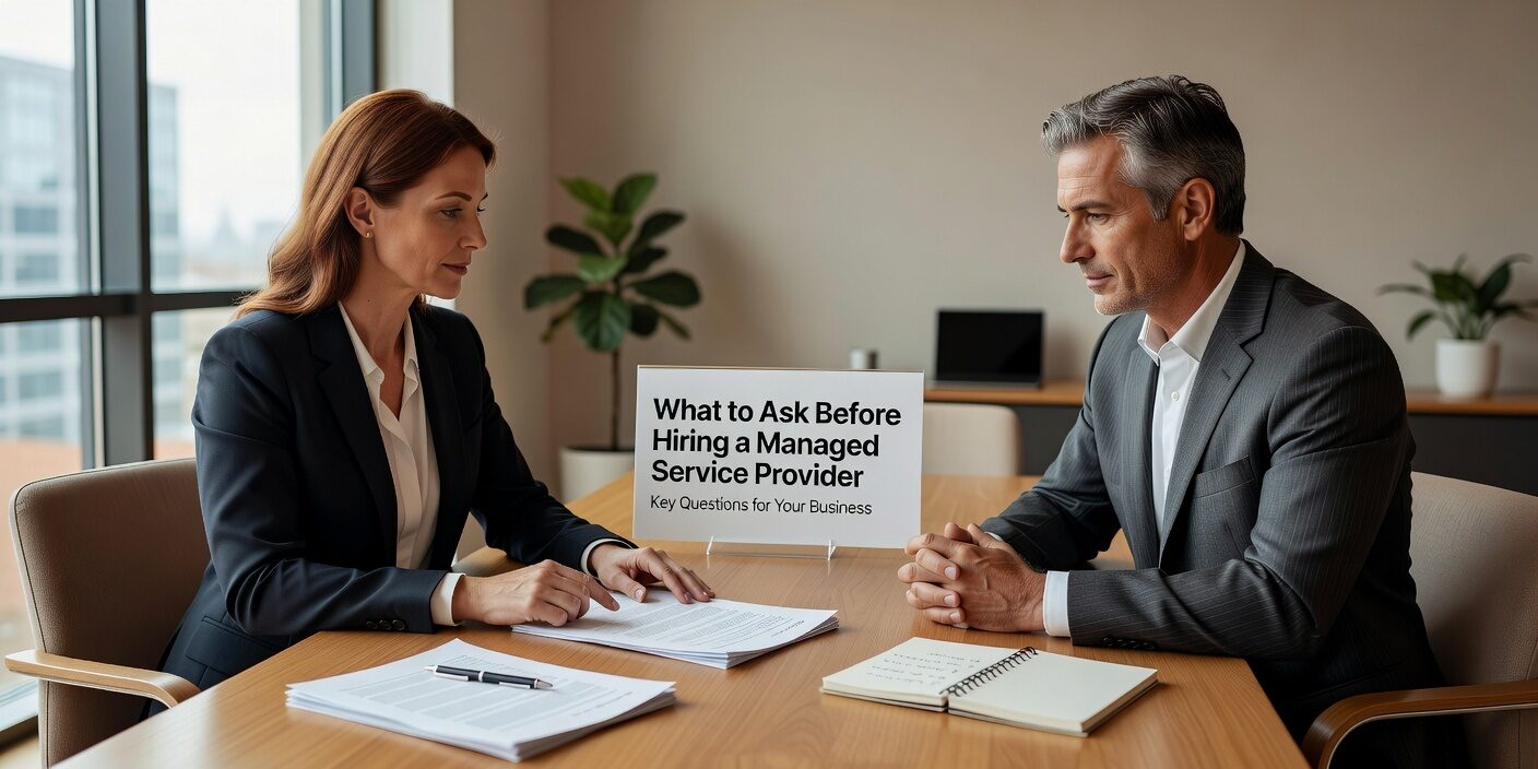 What to Ask Before Hiring a Managed Service Provider Featured Image Essential questions to ask when evaluating managed service providers. A practical checklist covering security, SLAs, onboarding, and business continuity for informed decisions.