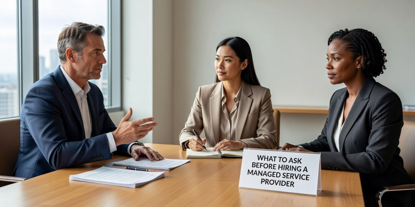 What to Ask Before Hiring a Managed Service Provider Featured Image Essential questions to ask managed service providers before signing a contract. Learn about SLAs, security, pricing, and capabilities to protect your business.