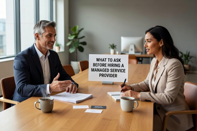 Essential questions to ask when evaluating managed service providers. Get the right IT support partner for your business with this comprehensive guide.