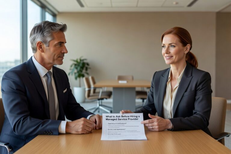 Essential questions to ask managed service providers before hiring. Evaluate scope, security, pricing, and support to find reliable IT partners for your business.