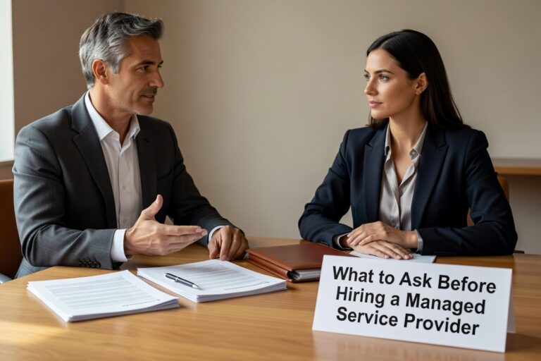 Essential questions business leaders should ask when evaluating managed IT providers. Get the checklist to find reliable support, security, and strategic guidance.