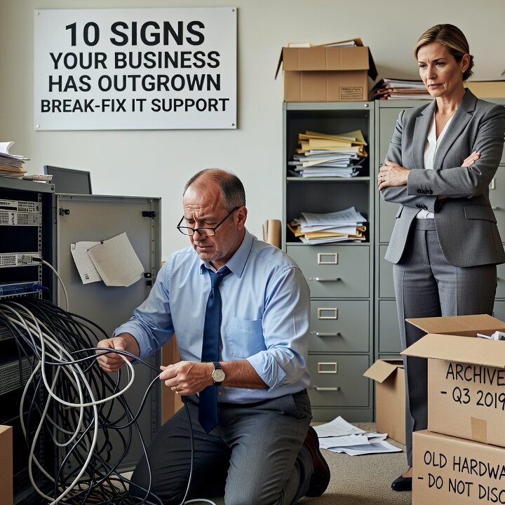 10 Signs Your Business Has Outgrown Break-Fix IT Support Featured Image Discover 10 clear warning signs that your business has outgrown break-fix IT support and needs proactive technology management for better operations.