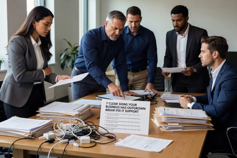 Learn the 7 clear warning signs that indicate when growing businesses have outgrown reactive break-fix IT support and need proactive technology management.
