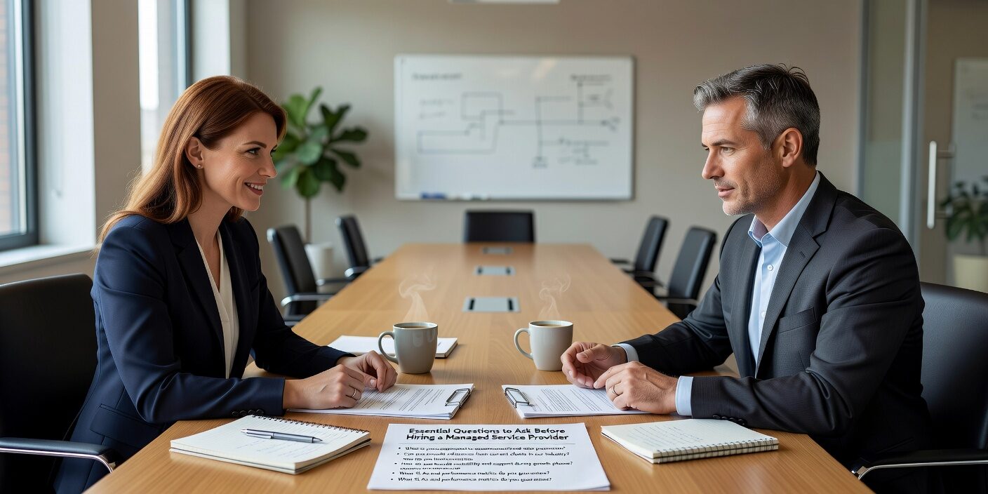 Essential Questions to Ask Before Hiring a Managed Service Provider Featured Image Essential questions to ask when evaluating managed service providers. Get clear answers about SLAs, security, support, and pricing before making your decision.