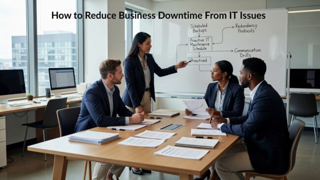 Learn how to reduce business downtime from IT issues with practical steps on maintenance, backups, monitoring, and support coverage.