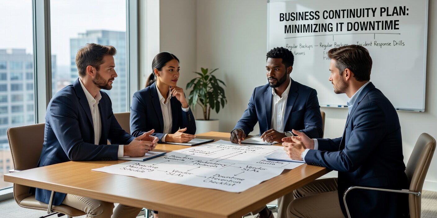 Learn practical strategies to reduce business downtime from IT issues including proactive monitoring, backup planning, employee training, and incident response.