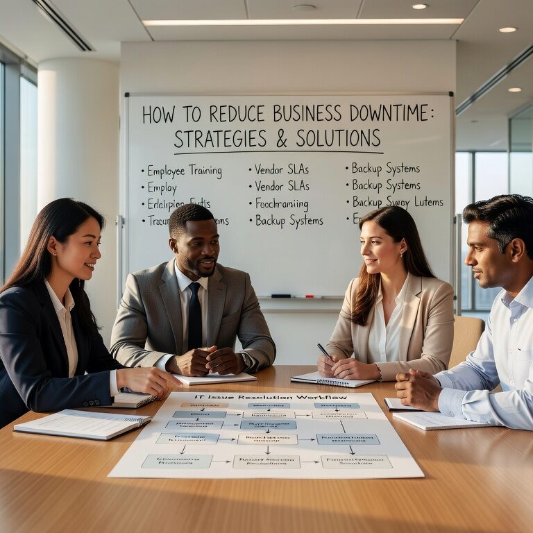 Learn practical strategies to reduce business downtime from IT issues. Discover common causes, prevention methods, and planning tips for small businesses.