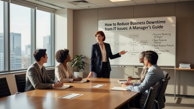 Learn practical strategies to reduce business downtime from IT issues. Covers monitoring, backups, redundancy, and recovery planning for busy managers.