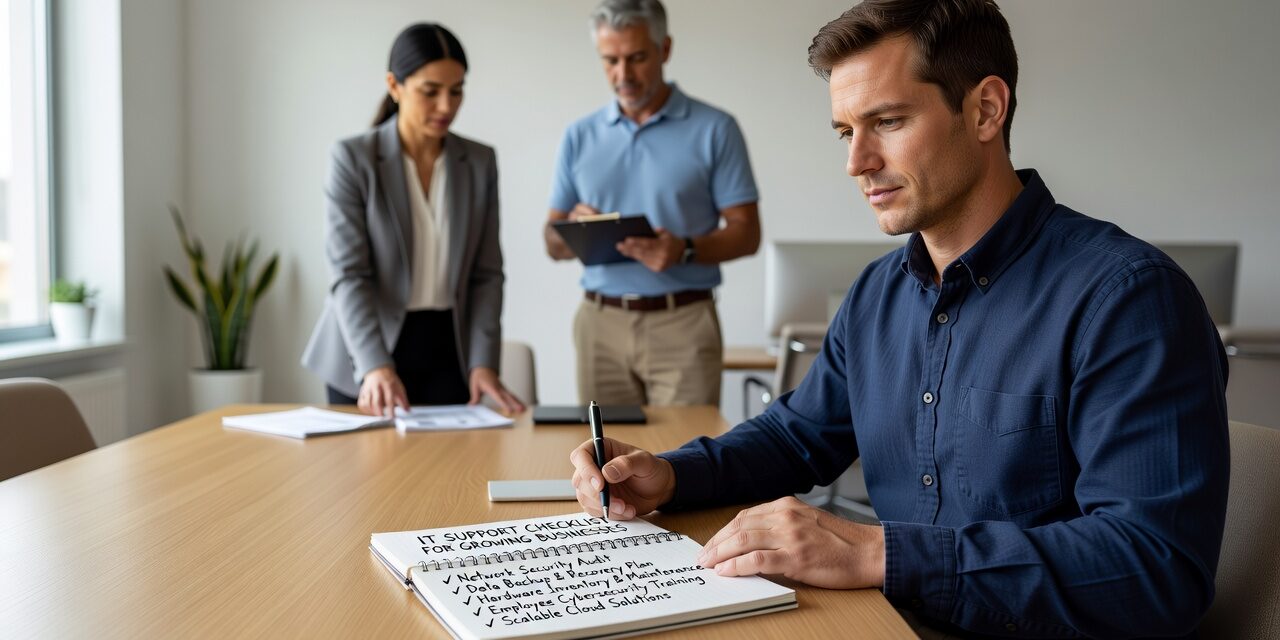 Use this IT support checklist to find gaps in help desk coverage, network reliability, backups, and security before they become costly problems.