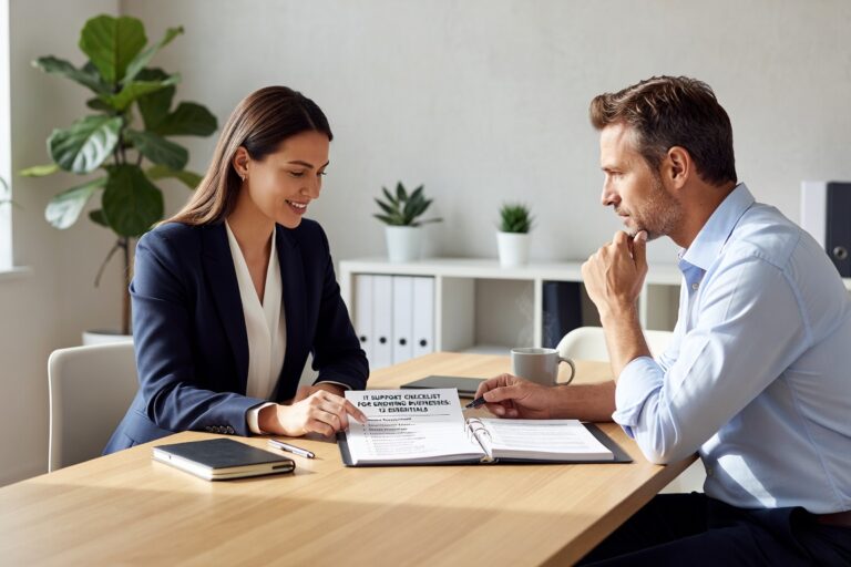Essential IT support checklist for growing businesses. Cover standards, monitoring, security, documentation, and scalable support models.