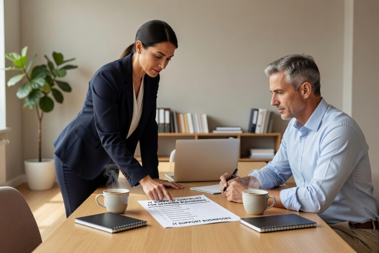 A practical IT support checklist for growing businesses covering security, backups, monitoring, vendor management, and planning. No technical background required.