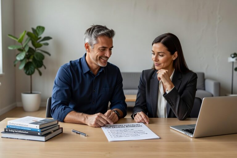 IT Support Checklist for Growing Businesses Featured Image Use this IT support checklist to identify gaps in help desk coverage, backups, cybersecurity, and tech planning before they become costly problems.