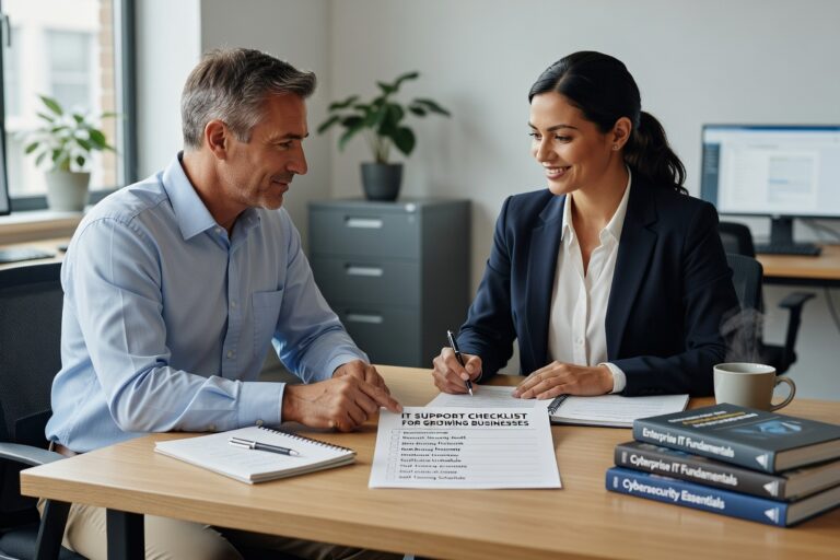 IT Support Checklist for Growing Businesses Featured Image A practical IT support checklist for growing businesses — covering backups, security gaps, vendor accountability, and planning before major changes.