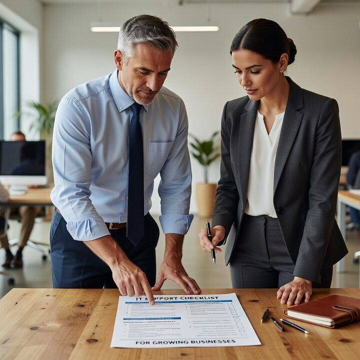 A practical IT support checklist for growing businesses — covering backups, help desk, Microsoft 365, security, and 12-month planning.